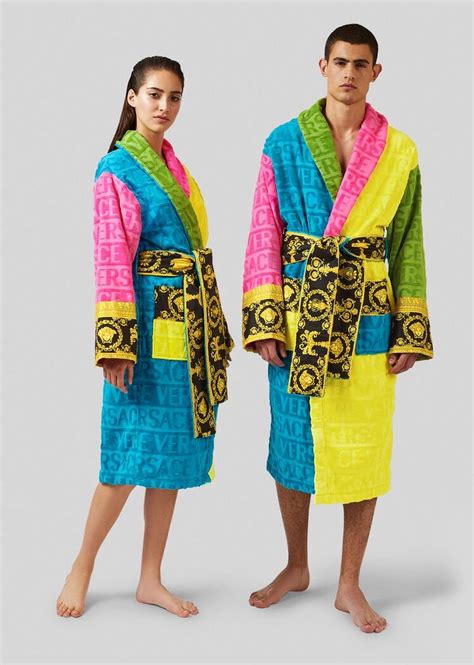 colourful versace robe|multi color versace robe.